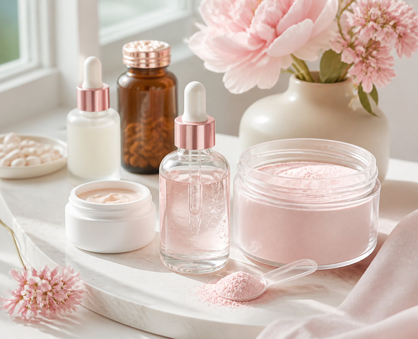 Supporting Skin's Bounce: Peptides & Collagen